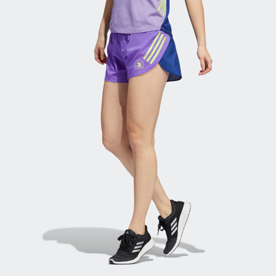 Adidas Originals Women's Adidas Boston Marathon 2022 Split Shorts In Purple