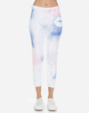 Lauren Moshi Alana Galaxy Lip Sweatpant In White Galaxy In Multi