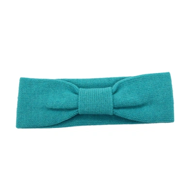 Portolano Cashmere Headband With Knot In Blue