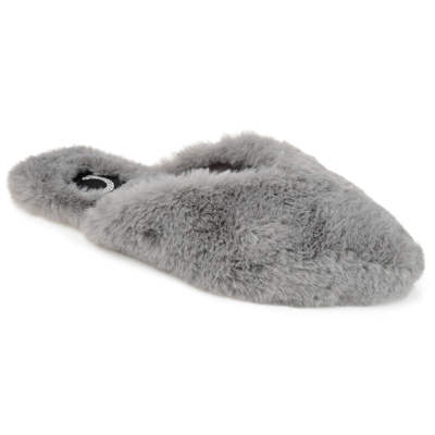 Journee Collection Collection Women's Faux Fur Sundown Slipper In Gray