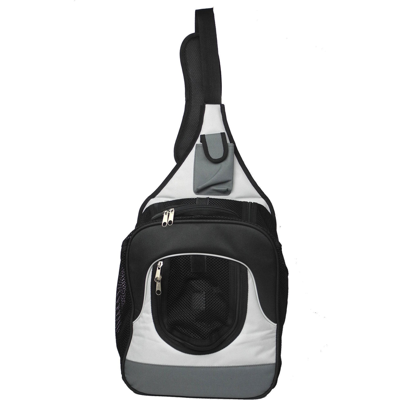 Pet Life Single Strap Over-the-shoulder Hands Free Fashion Backpack Pet Dog Carrier In Beige