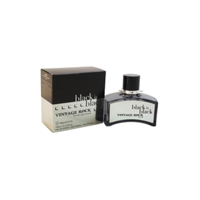 Nuparfums M-4726 Black Is Black Vintage Rock Mens Edt Spray, 3.4 oz