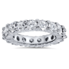 Pompeii3 4ct Diamond Eternity Wedding Ring Lab Grown Diamonds 14k White Gold In Silver