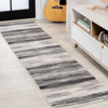 Jonathan Y Austin Gradient Striped Gray/black Runner Rug In Grey