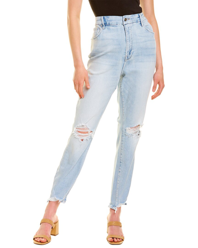 Good American Good Waist Distressed High-rise Skinny Jeans In Blue