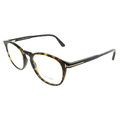Tom Ford Ft 5401 052 Unisex Round Eyeglasses 51mm In White