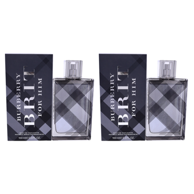 Burberry Brit By  For Men - 3.3 oz Edt Spray - Pack Of 2 In Black