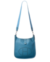 HERMES HERMES BLUE EPSOM LEATHER EVELYNE I PM (AUTHENTIC PRE-OWNED)