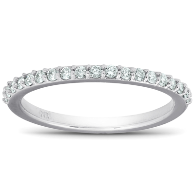 Pompeii3 1/4ct Diamond Ring Matching Engagement Band 14k White Gold In Silver