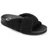 Journee Collection Dalynnda Faux Fur Slipper In Black