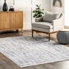 Nuloom Mitzi Abstract Lines Machine Washable Area Rug In Grey