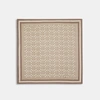 Coach Outlet Signature Print Silk Square Scarf In Beige