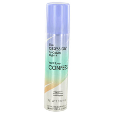 Parfums De Coeur 517806 2.5 oz Designer Imposters Confess Deodorant Body Spray For Women In White