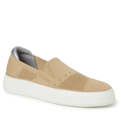 Dearfoams Womens Sophie Slip-on Sneaker In Beige