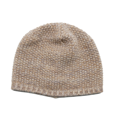 Portolano Cashmere Tweeded Hat With Lurex In Multi