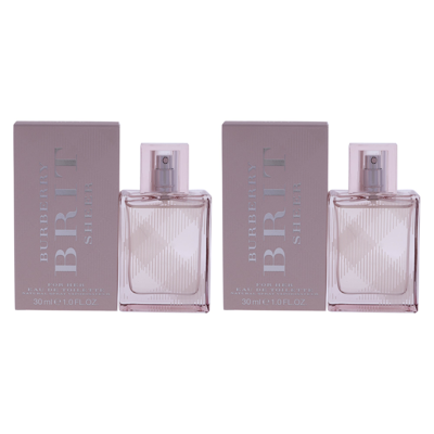 Burberry Brit Sheer By  For Women - 1 oz Edt Spray - Pack Of 2 In Purple