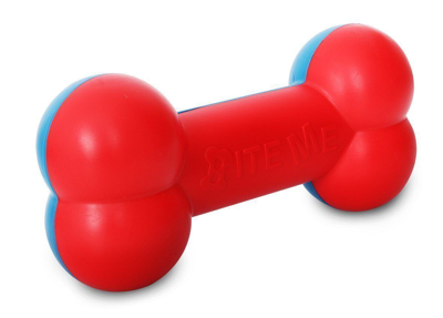Pet Life 'denta-bone' Tpr Durable Waterproof Floating Dog Toy In Red