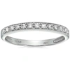 Vir Jewels 1/6 Cttw Petite Diamond Wedding Band In 10k Gold With Milgrain In White