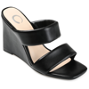 Journee Collection Kailee Square-toe Wedged Pump In Black