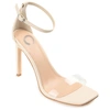 Journee Collection Tru Comfort Foam Lorelei Ankle Strap Stiletto Sandal In Beige