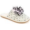 Journee Collection Journee Stardust Pompom Slipper In Beige