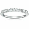 Vir Jewels 1/2 Cttw Diamond Wedding Band 14k White Gold 9 Stones Prong Set Round In Silver