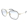 SAINT LAURENT Saint Laurent  SL 397/F 003 52mm Womens Square Eyeglasses 52mm