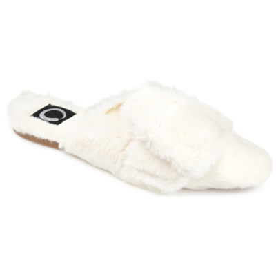 Journee Collection Collection Women's Faux Fur Eara Slipper In White