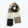 Portolano Cashmere Striped Scarf With Cables In Multi