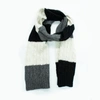 PORTOLANO CASHMERE STRIPED SCARF WITH CABLES