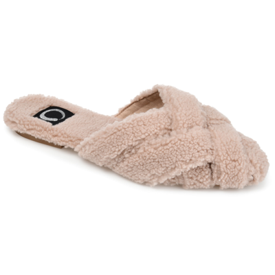 Journee Collection Women's Faux Fur Sereena Slipper In Pink