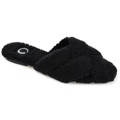 Journee Collection Collection Women's Faux Fur Sereena Slipper In Black