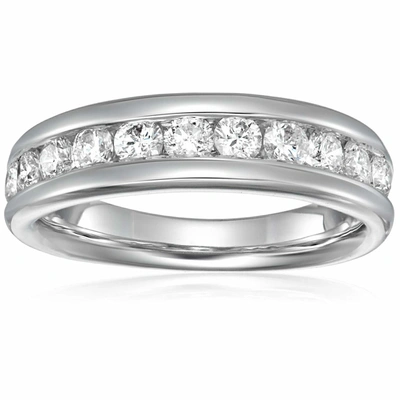 Vir Jewels 1/2 Cttw Comfort Fit Diamond Wedding Band In 14k Yellow Gold Channel