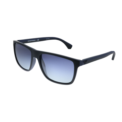 Emporio Armani Ea 4033 58644l Unisex Square Sunglasses In Black