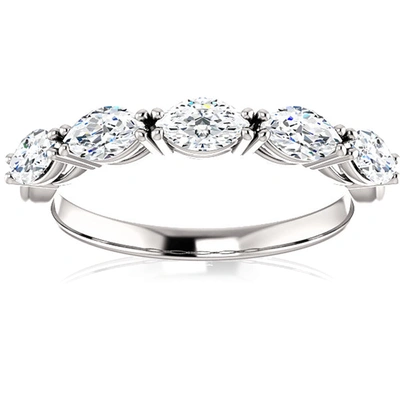 Pompeii3 1 1/2ct Oval Moissanite Wedding Ring Available In White, Yellow Or Rose Gold In Silver