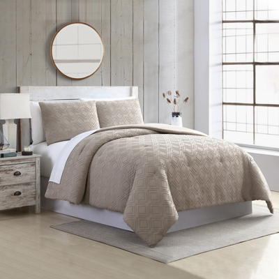 Modern Threads 3-piece Emerson Clipped Jacquard Comforter Set In Grey