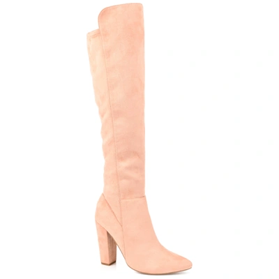 Journee Collection Collection Women's Tru Comfort Foam Extra Wide Calf Dominga Boot In Pink