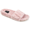 Journee Collection Journee Shadow Faux Fur Slipper In Pink