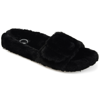 Journee Collection Collection Women's Faux Fur Eara Slipper In Black