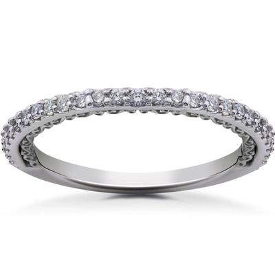 Pompeii3 1/4 Ct Lab Created Diamond Wedding Ring 14k Gold Or Platinum In Silver