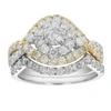 VIR JEWELS 2 CTTW DIAMOND WEDDING ENGAGEMENT RING SET 14K TWO TONE GOLD MULTI ROW BRIDAL