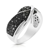 Vir Jewels 3/4 Cttw Black Diamond Ring .925 Sterling Silver With Rhodium Plating In Silver