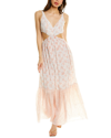 Ash & Eden Pari Cutout Maxi Dress In Pink