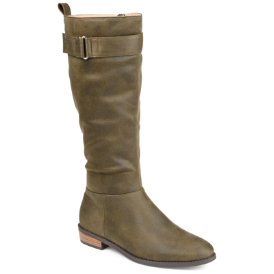 Journee Collection Collection Women's Tru Comfort Foam Wide Calf Lelanni Boot In Green