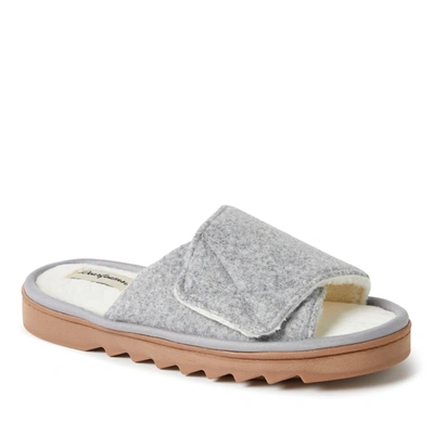 Dearfoams Women's Norma Wool Blend Slide In Silver