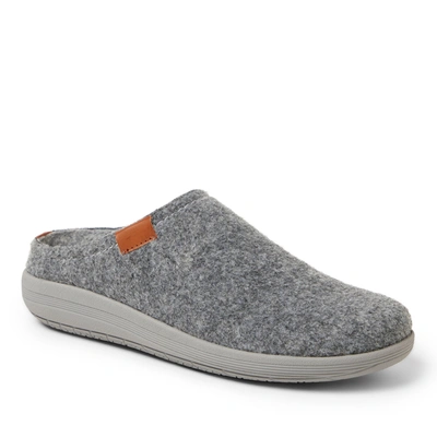 Dearfoams Womens Gianna Oblique Toe Mule In Gray