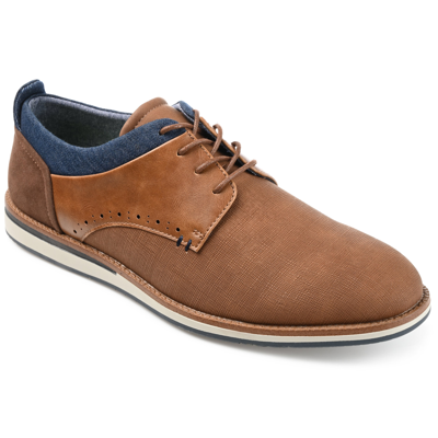 Vance Co. Latrell Embossed Casual Dress Shoe In Brown