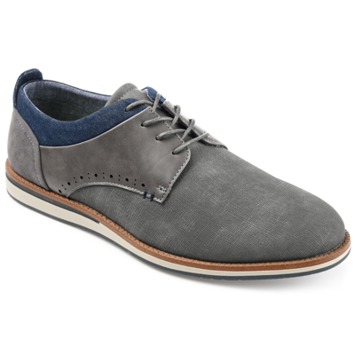 Vance Co. Men's Latrell Embossed Casual Dress Shoes In Gray