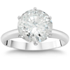 Pompeii3 2 1/4 Ct Tdw Solitaire Round Diamond 6-prong Engagement Ring 14k White Gold In White