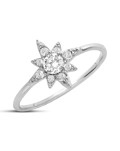 Sterling Forever Sterling Silver Cz Polaris Ring